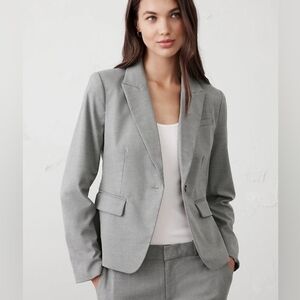 NWT Banana Republic Stretch Twill Classic Blazer in Gray Size 10